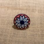 Floral Pattern Ceramic Knob