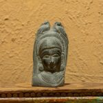 Green Stone Devi Pallava Carving 4 Inch