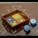 Handcrafted Wood & Ceramic Tile Tray