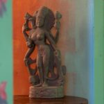 Rose Granite Ardhanarishvarar 16 Inch Statue