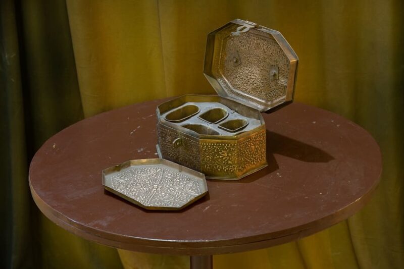 Royal Indian copper Paan box with compartments