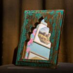 Rustic wooden small Aaeena mirror for home décor