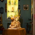 Rustic Wood Nandi Decorative Art Piece