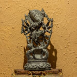 Siva Tandav Green Granite Stone Sculpture