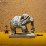Soft Stone Elephant Single Sculpture
