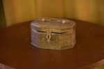 Traditional cultural Pandan box handcrafted in copper