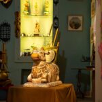 Vintage Wooden Nandi Carving Close-up