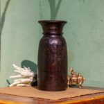 Wooden Round Bottle Vase Front View